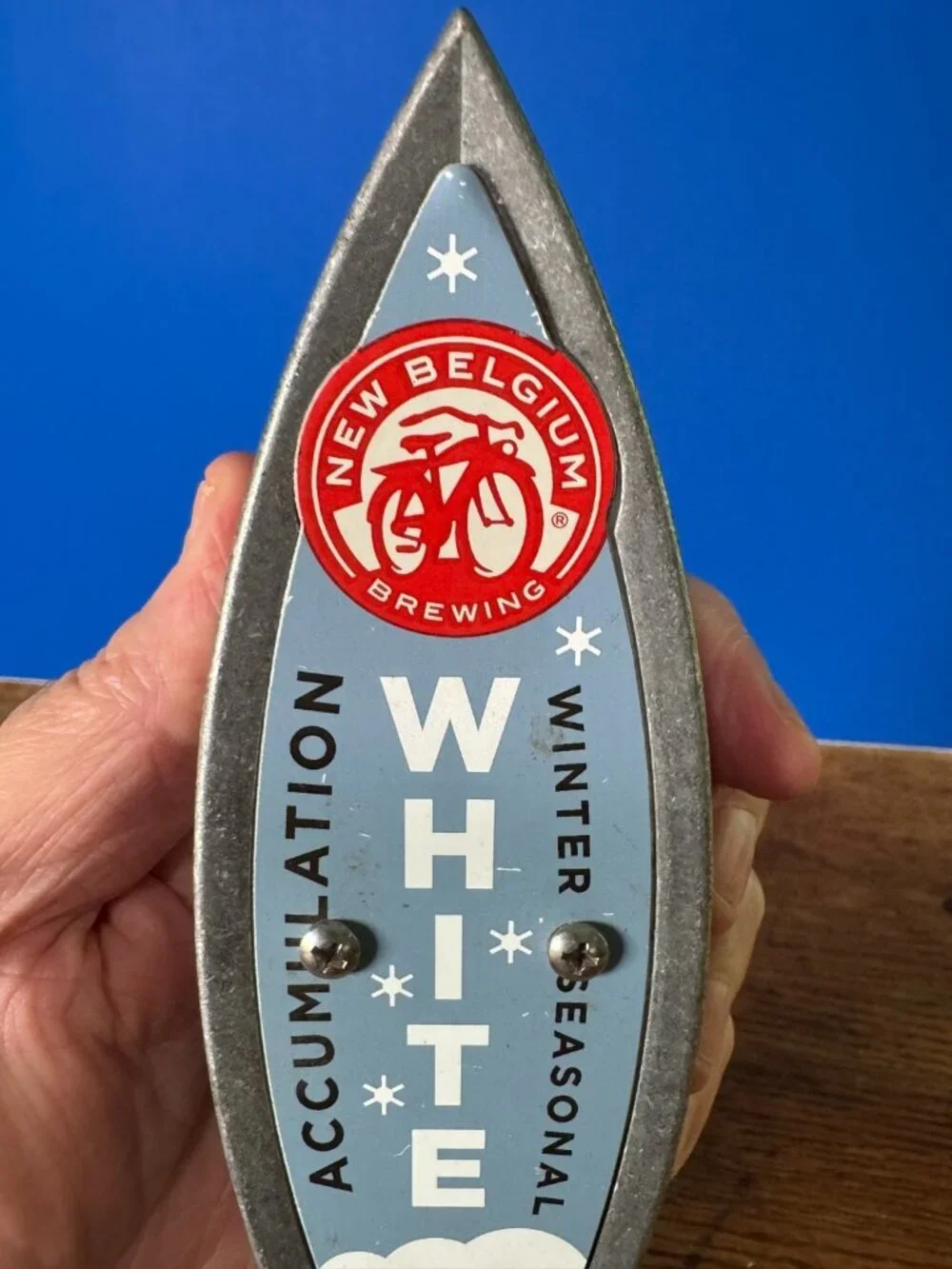 New Belgium Accumulation White IPA Beer Tap Handle‎ Draft Knob